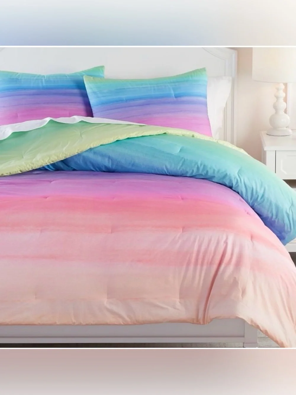 Nwot Pottery Barn | Watercolor Rainbow Ombre Comforter Bedding in Full/Queen